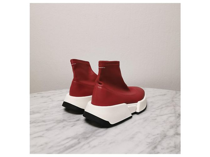 Maison Martin Margiela Sneakers alte MM6 piattaforma Rosso - vista 6