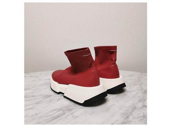 Maison Martin Margiela Sneakers alte MM6 piattaforma Rosso - vista 7