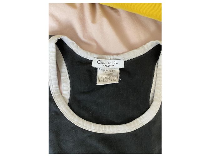 Canotta Christian Dior x John Galliano Nero Bianco - vista 3