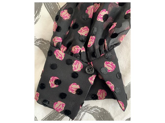 Abito Diane Von Furstenberg in seta e viscosa nero e rosa - vista 9
