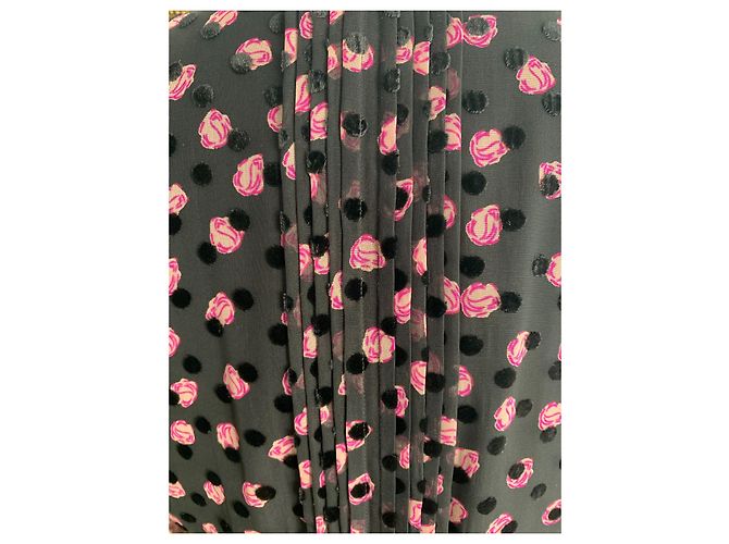 Abito Diane Von Furstenberg in seta e viscosa nero e rosa - vista 4