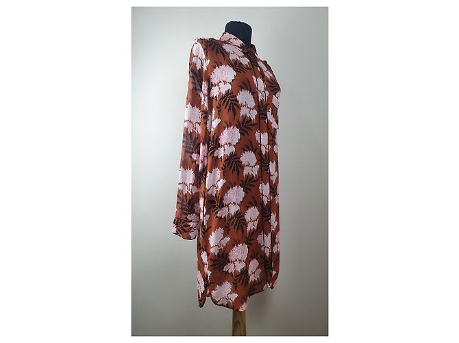 Ganni Monette Georgette Kleid Viscose Mehrfarben - Ansicht 3