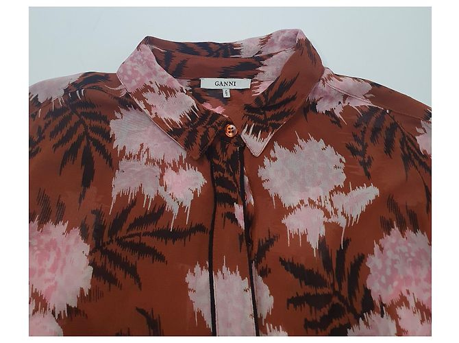 Ganni Monette Georgette Kleid Viscose Mehrfarben - Ansicht 4