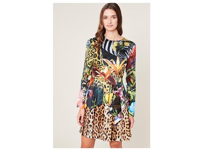 Hermoso vestido de Roberto Cavalli Multicolor - vista 9