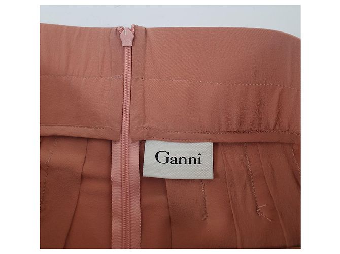 Pantaloni in seta Gemma Ganni Colore Gambero - vista 6