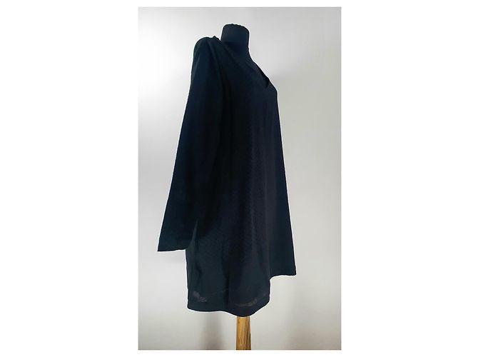 Vestido de algodón negro Cecilie Copenhagen - vista 2