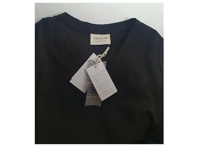 Vestido de algodón negro Cecilie Copenhagen - vista 5