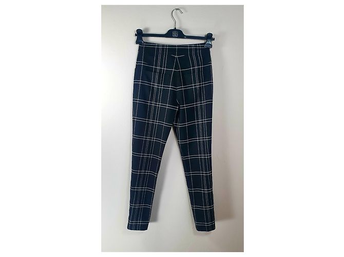 Alexander Wang Pantalones Pitillo con Estampado a Cuadros Negro Blanco - vista 4