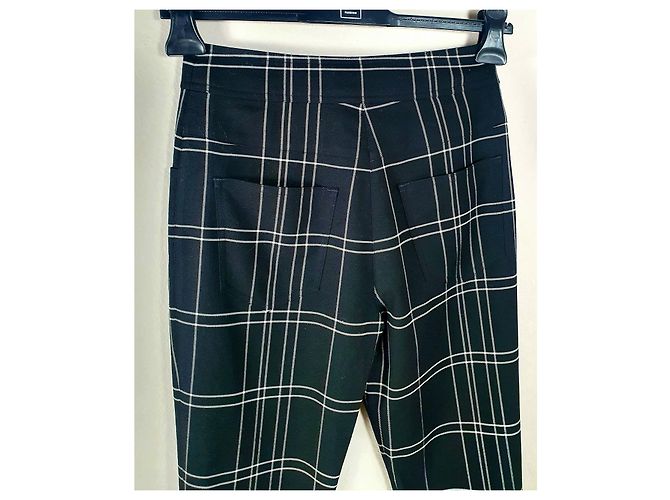Alexander Wang Pantalones Pitillo con Estampado a Cuadros Negro Blanco - vista 5