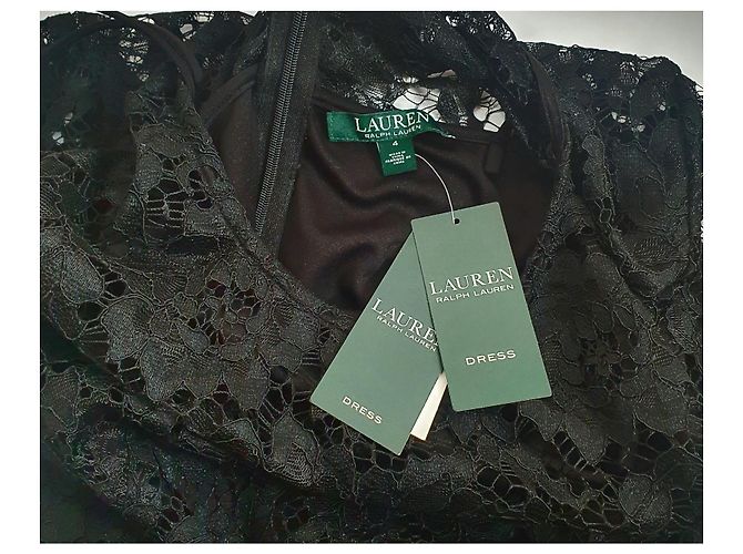 Ralph Lauren Spitzenkleid in Schwarz - Ansicht 4