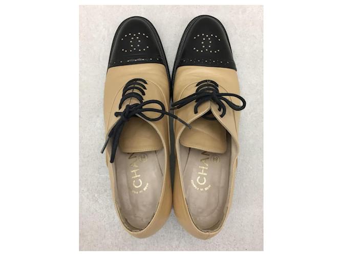 Scarpe CHANEL / 35.5 / BEG / pelle Beige - vista 4