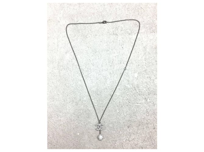 Collar CHANEL / Plata / Marca CC / Marca Coco / Bola de espejos - vista 2