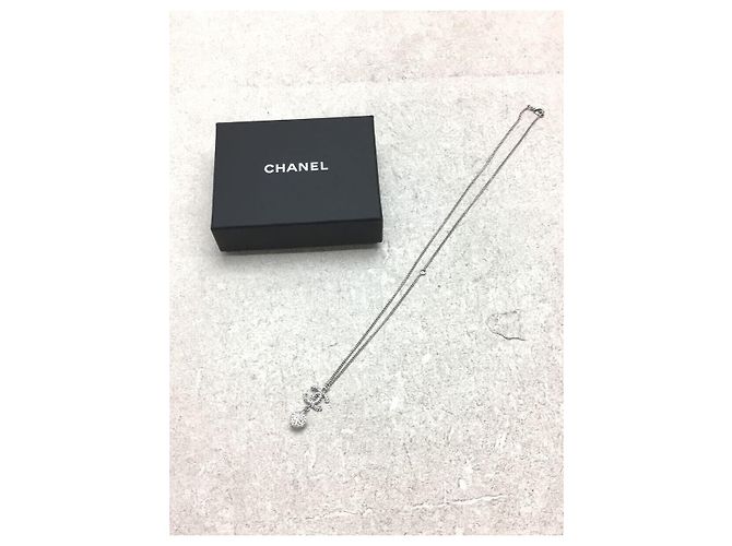 Collar CHANEL / Plata / Marca CC / Marca Coco / Bola de espejos - vista 5