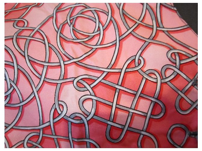 Chaleco Hermès de seda rosa y gris - vista 3