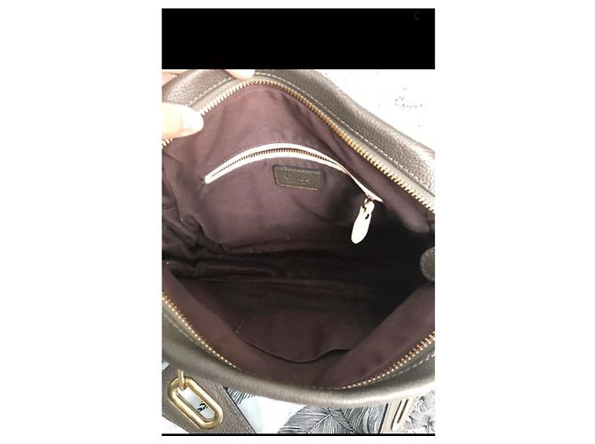 Borsa a mano Chloé Paraty in pelle taupe - vista 5
