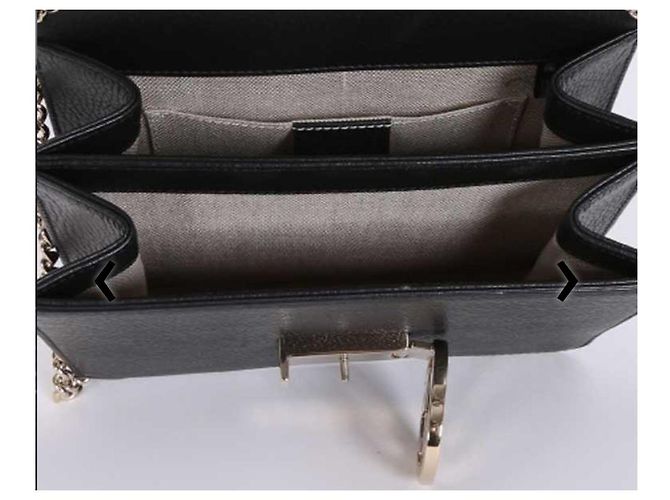 Borsa a mano Gucci Interlocking GG Medium in pelle nera Nero - vista 3