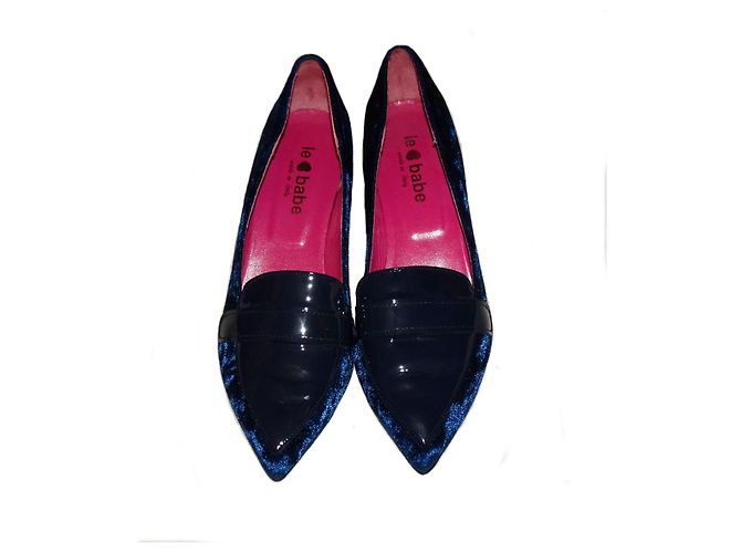 Autre Marque SCARPE LE BABE IN VELLUTO E VERNICE Multicolore - vista 2