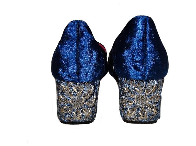 Autre Marque SCARPE LE BABE IN VELLUTO E VERNICE Multicolore - vista 3