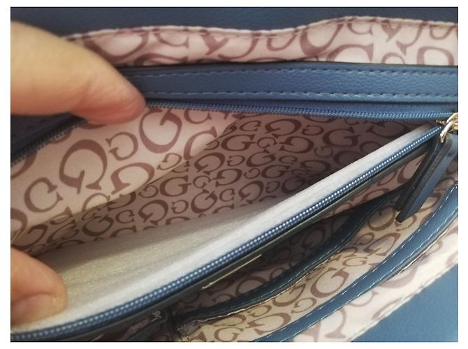 Borsa Guess in pelle blu - vista 12