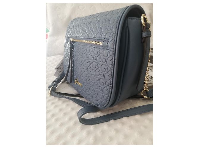 Borsa Guess in pelle blu - vista 2