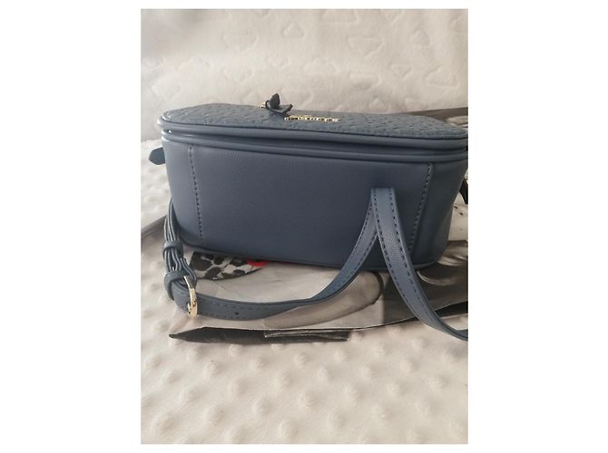 Borsa Guess in pelle blu - vista 5