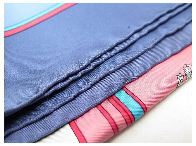 Hermès SCIARPA LATHAM SQUARE DI HERMES WASHINGTON 90 SETA SCIARPA IN SETA BLU - vista 11