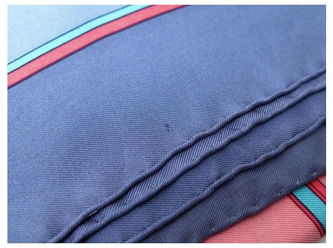 Hermès SCIARPA LATHAM SQUARE DI HERMES WASHINGTON 90 SETA SCIARPA IN SETA BLU - vista 12