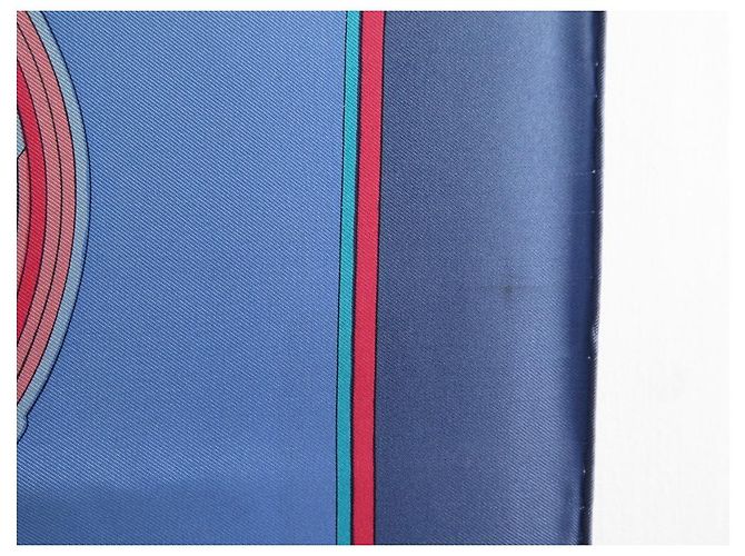 Hermès SCIARPA LATHAM SQUARE DI HERMES WASHINGTON 90 SETA SCIARPA IN SETA BLU - vista 8