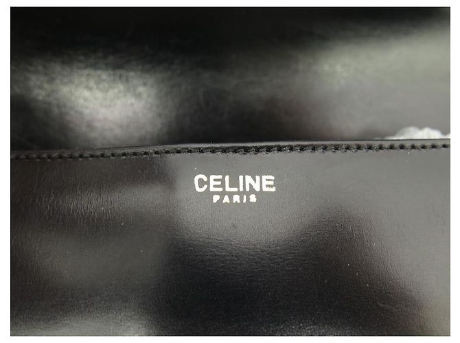 Céline VINTAGE CELINE HANDTASCHE MIT KNOTENVERSCHLUSS IN SCHWARZER LEDERHANDTASCHE - Ansicht 9