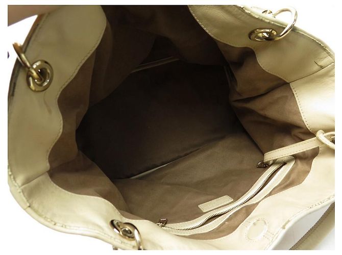 LANCEL FRENCH FLAIR UMA BOLSA06118 EM COURO ECRU E RENDA + BOLSA - vista 9