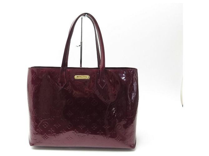 LOUIS VUITTON WILSHIRE MM BORSA A MANO MONOGRAM IN VERNICE BORSA A MANO CABAS Bordò - vista 2