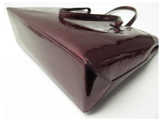 LOUIS VUITTON WILSHIRE MM BORSA A MANO MONOGRAM IN VERNICE BORSA A MANO CABAS Bordò - vista 4