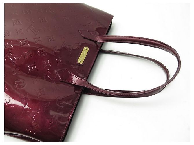 LOUIS VUITTON WILSHIRE MM BORSA A MANO MONOGRAM IN VERNICE BORSA A MANO CABAS Bordò - vista 5