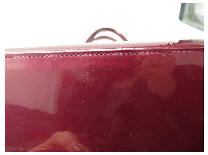 LOUIS VUITTON WILSHIRE MM BORSA A MANO MONOGRAM IN VERNICE BORSA A MANO CABAS Bordò - vista 7