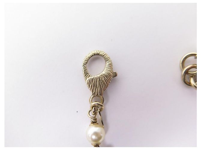 COLLANA NUOVA CHANEL COLLANA LOGO CC E PERLE D'ORO + COLLANA DI PERLE A SCATOLA - vista 5