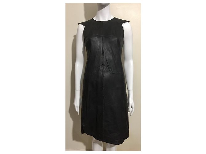 Isabel Marant Abito in pelle sfacciata, Nuovo con etichette Nero - vista 5