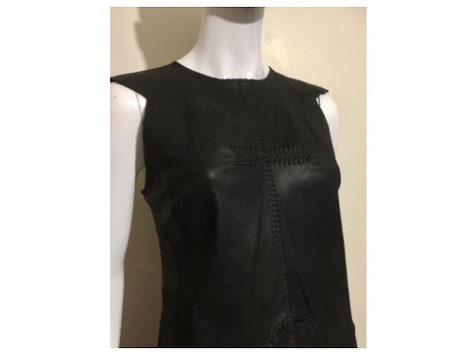 Isabel Marant Abito in pelle sfacciata, Nuovo con etichette Nero - vista 6