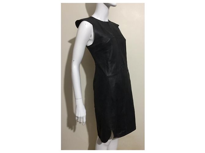 Isabel Marant Abito in pelle sfacciata, Nuovo con etichette Nero - vista 7
