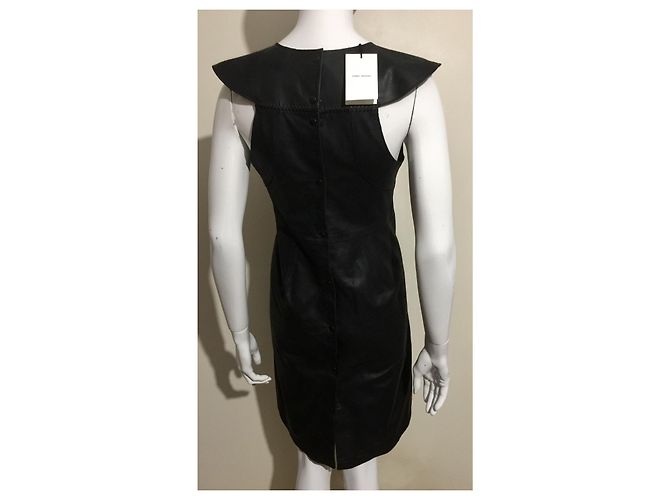 Isabel Marant Abito in pelle sfacciata, Nuovo con etichette Nero - vista 9