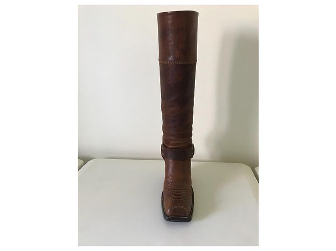 Stivali Dior in pelle marrone taglia 35 - vista 11