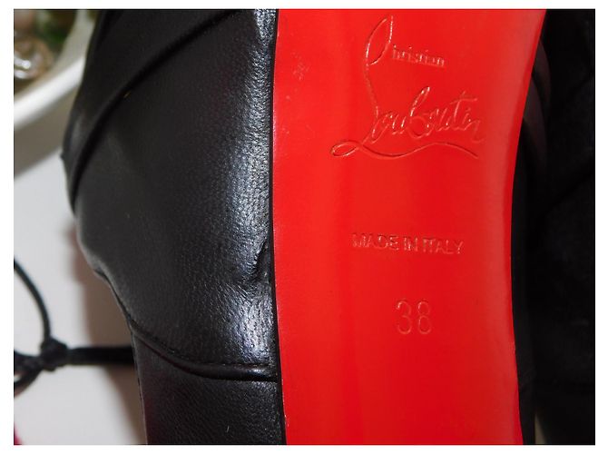 Décolleté Christian Louboutin Lady Gres 20 ans 38 Nero - vista 10
