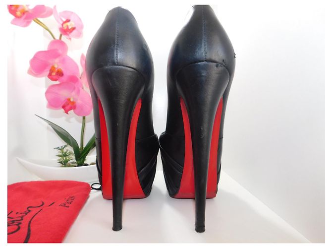 Décolleté Christian Louboutin Lady Gres 20 ans 38 Nero - vista 7
