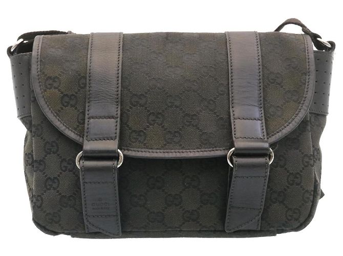 GUCCI GG Canvas Umhängetasche Schwarz Auth fm1113 - Ansicht 13