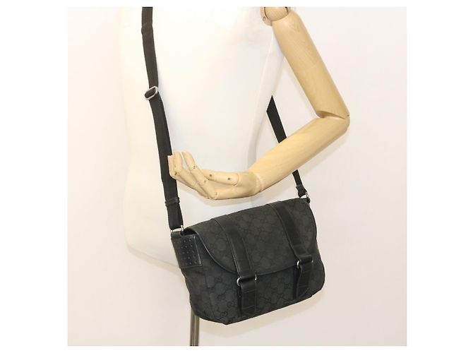 GUCCI GG Canvas Umhängetasche Schwarz Auth fm1113 - Ansicht 19