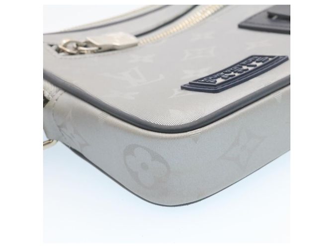 LOUIS VUITTON Pochette Satellite Alpha con monogramma argento M44171 LV Auth knn059 - vista 14