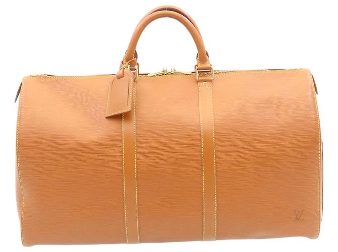 Louis Vuitton Epi Keepall 50 Borsa Boston Marrone M42968 LV Aut pt167 - vista 13