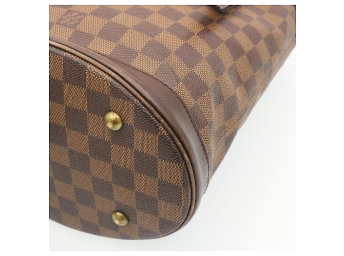 Bucket LOUIS VUITTON Damier Ebene Marais Borsa a tracolla a secchiello N42240 LV Auth lt169 - vista 15