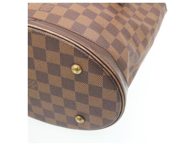 Bucket LOUIS VUITTON Damier Ebene Marais Borsa a tracolla a secchiello N42240 LV Auth lt169 - vista 17