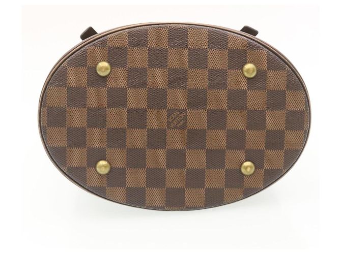 Bucket LOUIS VUITTON Damier Ebene Marais Borsa a tracolla a secchiello N42240 LV Auth lt169 - vista 5