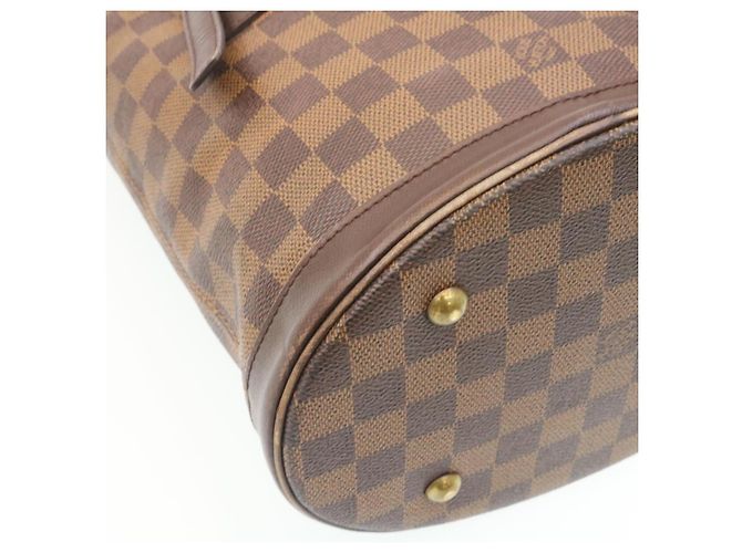 Bucket LOUIS VUITTON Damier Ebene Marais Borsa a tracolla a secchiello N42240 LV Auth lt169 - vista 9